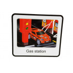 Garáž 5-úrovňová na batérie + výťah - čierno-červená